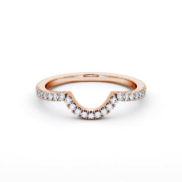 Hazel Half Eternity Round Lab Diamond Half Moon Design Ring